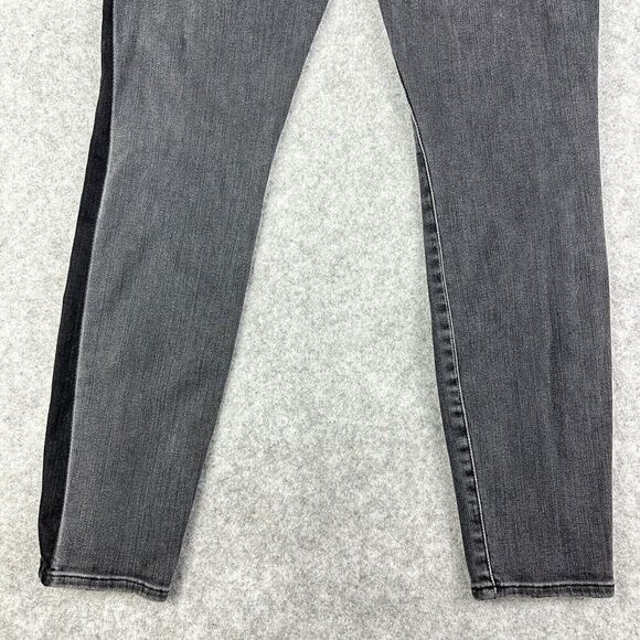 FRAME Denim Le High Skinny Jeans Womens 27 Gray Black Two Tone Side Stripe Slim* - Picture 6 of 13